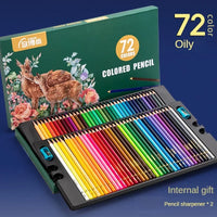 48/72/120/150/200 Professional Oil Color Pencil Set Watercolor Drawing Colored Pencils Storage Bag Stationary School Supplies