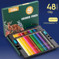 48/72/120/150/200 Professional Oil Color Pencil Set Watercolor Drawing Colored Pencils Storage Bag Stationary School Supplies