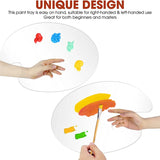 AOOKMIYA  4Pcs Premium Clear Paint Pallet Non-Stick Upgrade Transparent Acrylic Paint Palette Easy Clean for Acrylic Oil Painting Palette