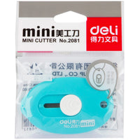 4Pcs deli Cute Color Mini Portable Utility Knife box Paper Cutter Cutting Paper Razor Blade Office Stationery Cutting Supplies