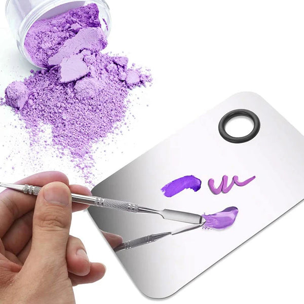 Stainless Steel Paint Palette Tray Foundation Nail Art Painting