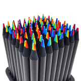 4pcs pastel 7 Colors Concentric Gradient Rainbow Pencil Crayons Colored Pencil Set cheap kawaii stationery Art Painting Drawing
