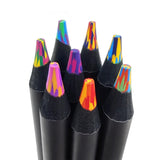 4pcs pastel 7 Colors Concentric Gradient Rainbow Pencil Crayons Colored Pencil Set cheap kawaii stationery Art Painting Drawing