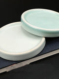AOOKMIYA 5 Wells Ceramic Artist Paint Palette Porcelain Watercolor Painting Palette for Painters