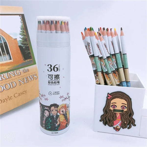 5 box/lot Creative Demon Slayer 36 colors Colored Pencil Cute Painting –  AOOKMIYA