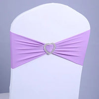 50/100pcs Elastic Chair Sashes Bows Decorative Band for Banquet Cover Romantic Knot Wedding Decoration Party Events Home Decor