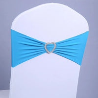 50/100pcs Elastic Chair Sashes Bows Decorative Band for Banquet Cover Romantic Knot Wedding Decoration Party Events Home Decor
