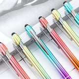 500Pcs/Lot Gradient Color Metal Pen Wholesale Aluminum Ballpoint Pen Laser Engrave logo Touch Screen Metal Ball Pen
