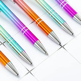 500Pcs/Lot Gradient Color Metal Pen Wholesale Aluminum Ballpoint Pen Laser Engrave logo Touch Screen Metal Ball Pen