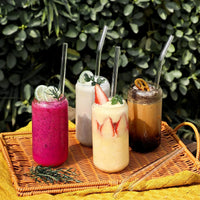 50pcs Barware Eco-friendly Straws 8*200mm Glass Reusable Straws Straws Drinkware Smoothies For Cocktails Drinking Accessories