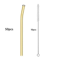 50pcs Barware Eco-friendly Straws 8*200mm Glass Reusable Straws Straws Drinkware Smoothies For Cocktails Drinking Accessories