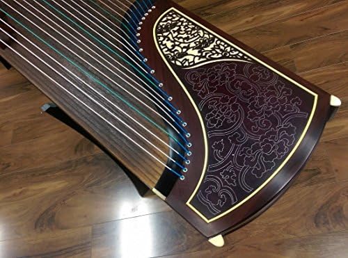 Dunhuang Indian Rosewood Zitan Guzheng with Master Xu Signature and Silverthread Inlay 698JM