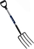MUJO 4-Tine Spading Digging Fork, Garden Digging Spading Fork Forged Steel with D-Grip Handle 41“