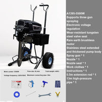 AOOKMIYA 5500W 8L/min plunger type electric airless paint sprayer machine,airless spraying machine,putty/coating/latex painting wall tool