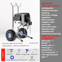 AOOKMIYA 5500W 8L/min plunger type electric airless paint sprayer machine,airless spraying machine,putty/coating/latex painting wall tool