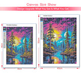 5D Diamond Art Painting Aurora Landscape Mosaic Embroidery Cross Stitch Kit Full Round Rhinestone Diy Wall Home Decor Gift