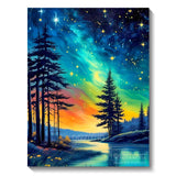 5D Diamond Art Painting Aurora Landscape Mosaic Embroidery Cross Stitch Kit Full Round Rhinestone Diy Wall Home Decor Gift