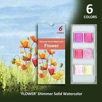 6/12 Colors Metallic Solid Watercolor Paint Set Glitter Water Color Pigment For Painting School Stationery Art Supplies