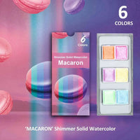 6/12 Colors Metallic Solid Watercolor Paint Set Glitter Water Color Pigment For Painting School Stationery Art Supplies