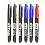 6 PCS Permanent Marker Pen Manga Drawing Markers Black Blue Red Waterproof Ink Sketch Pens Stationery Art School Supplies