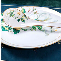 AOOKMIYA 60 Head Dish Set Bowl Home Jingdezhen Ceramics Korean Style Gilt Palace Palace Porcelain Tableware Dishes Dish