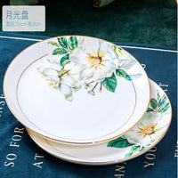 AOOKMIYA 60 Head Dish Set Bowl Home Jingdezhen Ceramics Korean Style Gilt Palace Palace Porcelain Tableware Dishes Dish
