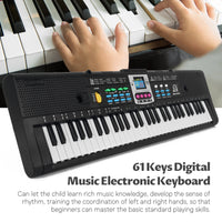 61 Keys Digital Music Electronic Piano Keyboard Piano Kids Multifunctional Electric Piano with Microphone Function for Beginners