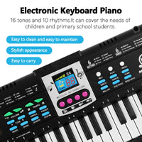 61 Keys Digital Music Electronic Piano Keyboard Piano Kids Multifunctional Electric Piano with Microphone Function for Beginners