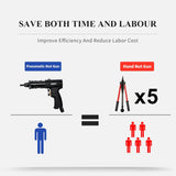 KIARUO Pneumatic Rivet Nut Gun M6 M8 M10 Metric with Self-locking Head Gun,Industrial Grade Adjustable Speed Pull Rivnut Gun Model:LM07 Button Switch