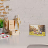 سيوسى اطارات صور اكريليك 4×6، 3 قطع، كتلة أكثر سمكا، قائمة بذاتها مزدوجة الجوانب، اطار مربع شفاف من الاكريليك لعرض سطح المكتب