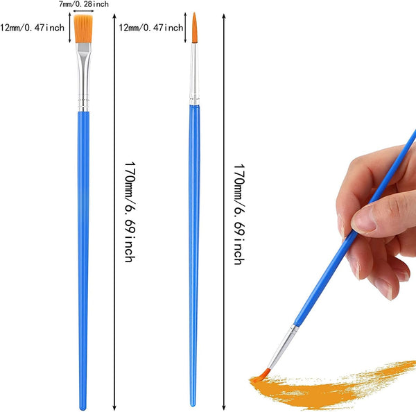 Paint Brushes, oil paintbrush, Round Flat Small Brush Bulk, For Detail –  AOOKMIYA