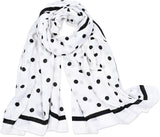 وشاح مصنوع للنساء، وشاح وشال انيق ناعم وخفيف الوزن بلون واحد من فينيزو لجميع المواسم