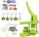 Button Maker Machine (4th Gen) Installation-Free 37mm 1.5 Inch Upgrade Badge Maker Pin Maker Press Machine with 405pcs Free Button Parts, Circle Cutter
