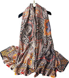 وشاح حريمي حريري الملمس وعصري وطويل وخفيف الوزن من واي إم إكس إتش إتش بي، شال للوقاية من الشمس