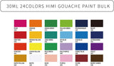 HIMI Gouache Paint, Set of 24 Colors×30ml with Paint Brushes, Unique Jelly Cup Design, Non Toxic for Artist, Student & Beginners, Gouache Watercolor Painting(Green)