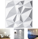 Mylindde Decorative 3D Wall Panels in Diamond Design, 3D Wall Panels, PVC 3D Wall Panel Diamond, 3D Textured Wall Panels, for Interior Wall Decor, 12Pack (Black,50 * 50cm)