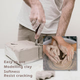 AOOKMIYA Stone Low Fire Pottery Clay (Cones 04-3) Art Modeling Clay for Wheel Throwing and Hand Building, Pottery Clay for Sculpting, Beginners, and Advanced (Low Fire -5LBS)