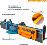 POWERTEC 71536 Deluxe Router Table Fence System 3-3/8” Tall 24" Long