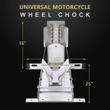 CXRCY Motorcycle Wheel Chock Stand,Anti-Rust Stainless Steel Motorcycle/Trailer Stop,3300LBS Load Capacity