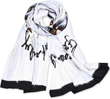 وشاح مصنوع للنساء، وشاح وشال انيق ناعم وخفيف الوزن بلون واحد من فينيزو لجميع المواسم