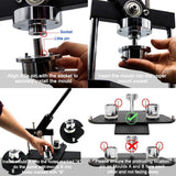 ChiButtons Kit 25mm (1") Button Maker Badge Press Machine-B400 + 25mm Round Die Moulds + 500 Set Pin Button Components + Adjustable Circle Cutter (Black)