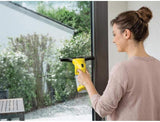 Karcher WV1 Plus 3.7 V Window Vacuum Cleaner with Spray Bottle, Yellow