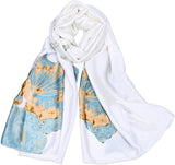 وشاح مصنوع للنساء، وشاح وشال انيق ناعم وخفيف الوزن بلون واحد من فينيزو لجميع المواسم