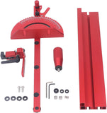 Miter Gauge for Table Saw, Aluminum Alloy High Accuracy Table Saw Miter Gauge System with Limit Stop, Flexible Locking Miter Fence System for 30mm or 45mm T Track