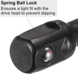 uxcell 1/2" Drive 21mm 6-Point Deep Impact Sockets 3" Length with 1/2" to 1/4" Hex Shank Adapters Phosphate Coated, CR-V Steel Socket Adapter Accessory Set Kit for Hex Bolts Nuts