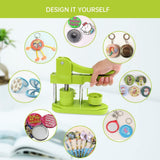 Button Maker Machine (4th Gen) Installation-Free 37mm 1.5 Inch Upgrade Badge Maker Pin Maker Press Machine with 405pcs Free Button Parts, Circle Cutter