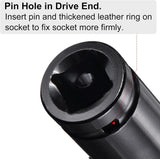 uxcell 1/2" Drive 21mm 6-Point Deep Impact Sockets 3" Length with 1/2" to 1/4" Hex Shank Adapters Phosphate Coated, CR-V Steel Socket Adapter Accessory Set Kit for Hex Bolts Nuts