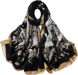 وشاح عصري حريري 100% من ماينيي، وشاح بملمس حريري، وشاح طويل خفيف الوزن، اوشحة للنساء واقية من الشمس