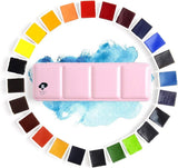 AOOKMIYA  Paul Rubens Professional Watercolor Paint Set Artist Grade,Watercolor Paper Hand-Made Paper, Hot Press 100% Cotton