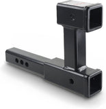 Toptow Dual Hitch Receiver Extension Adapter 2 inch Towing and Bicycle Cargo Extender Adjustable Length Anti Rattle Device